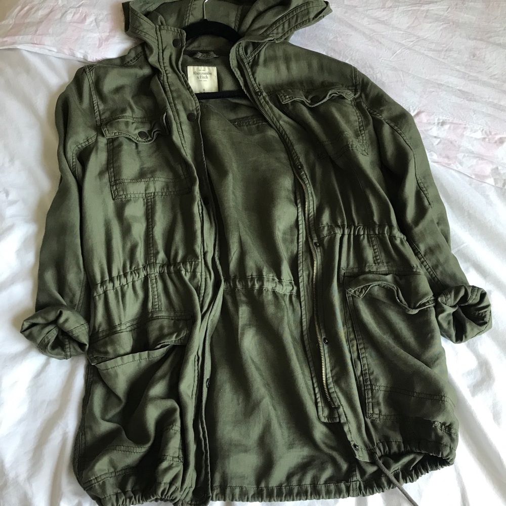 Military green Abercrombie parka